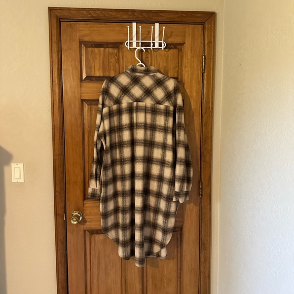 Vine and Love Flannel sweater dress button down Size Large - Picture 2 of 4